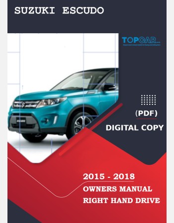 suzuki escudo 20152016 2017 2018 owners manual in english